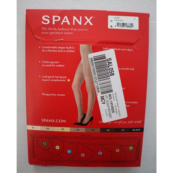 SPANX 20211R Women's Sz B - Shade S2/Beige Firm Believer Shaping Sheer Tights - Picture 2 of 4